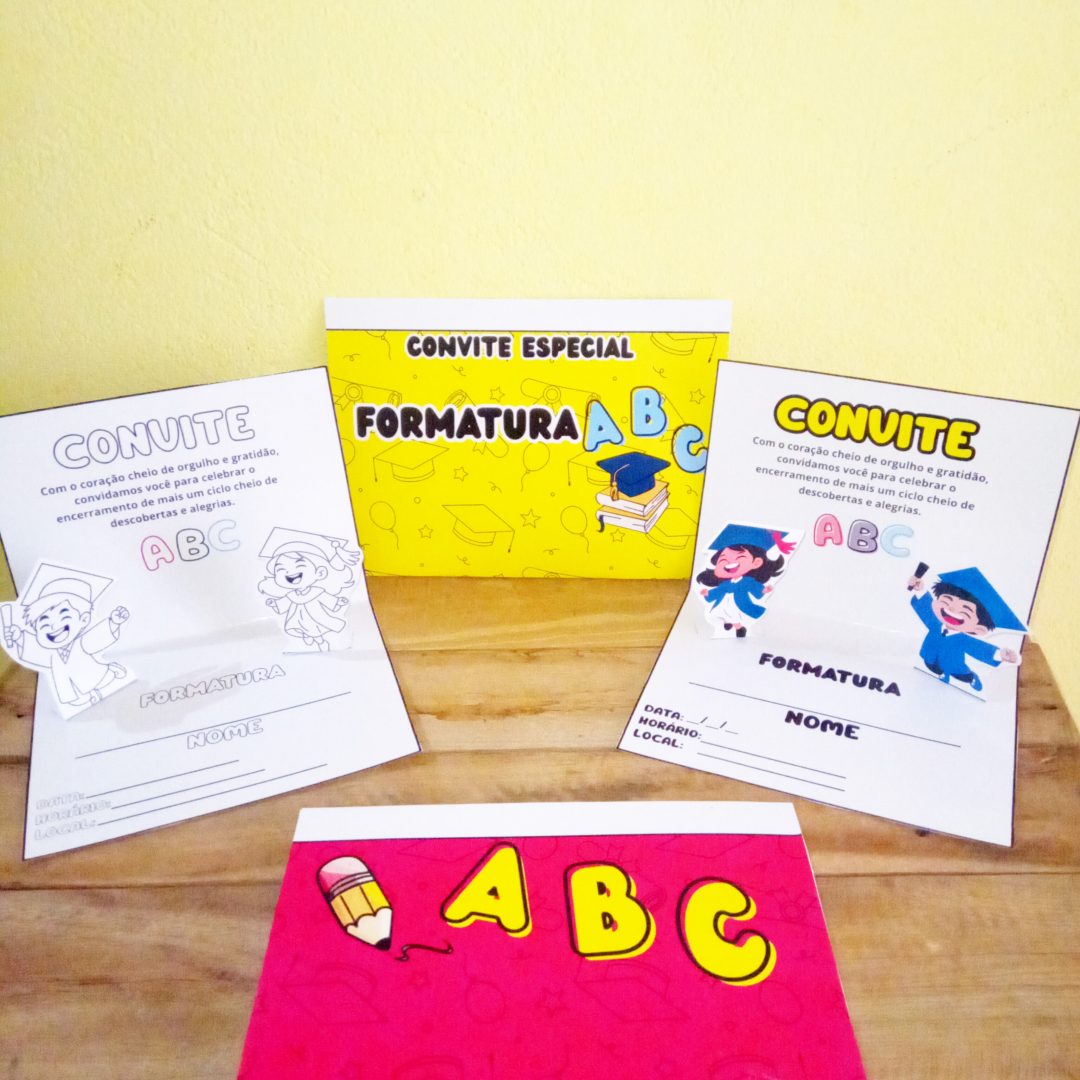 🎓 Combo - Convite de Formatura 3D ✨