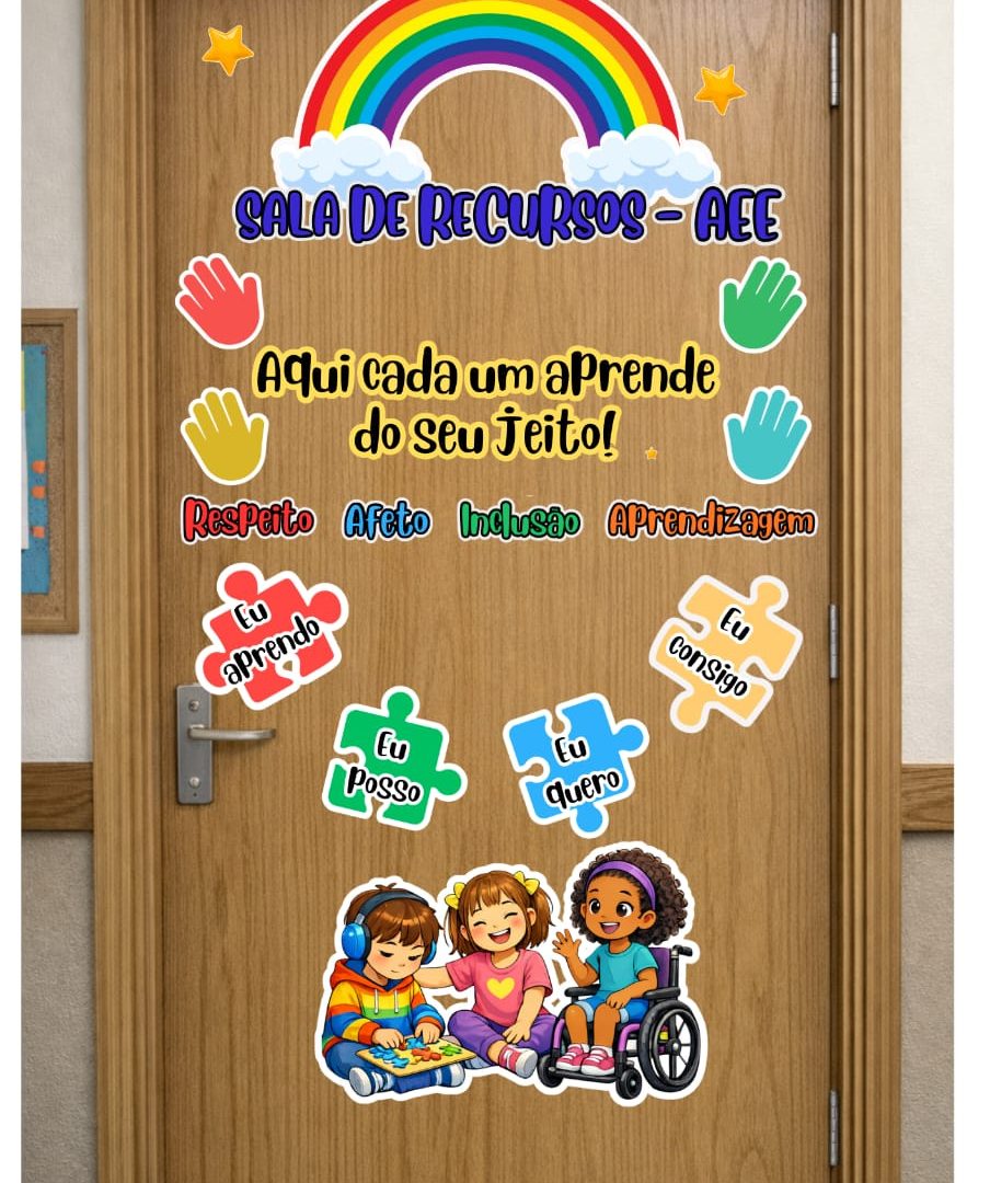 Painel de porta Sala de Recursos – AEE