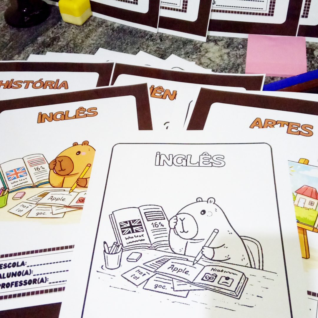 CAPAS DE CADERNO – TEMA CAPIVARA