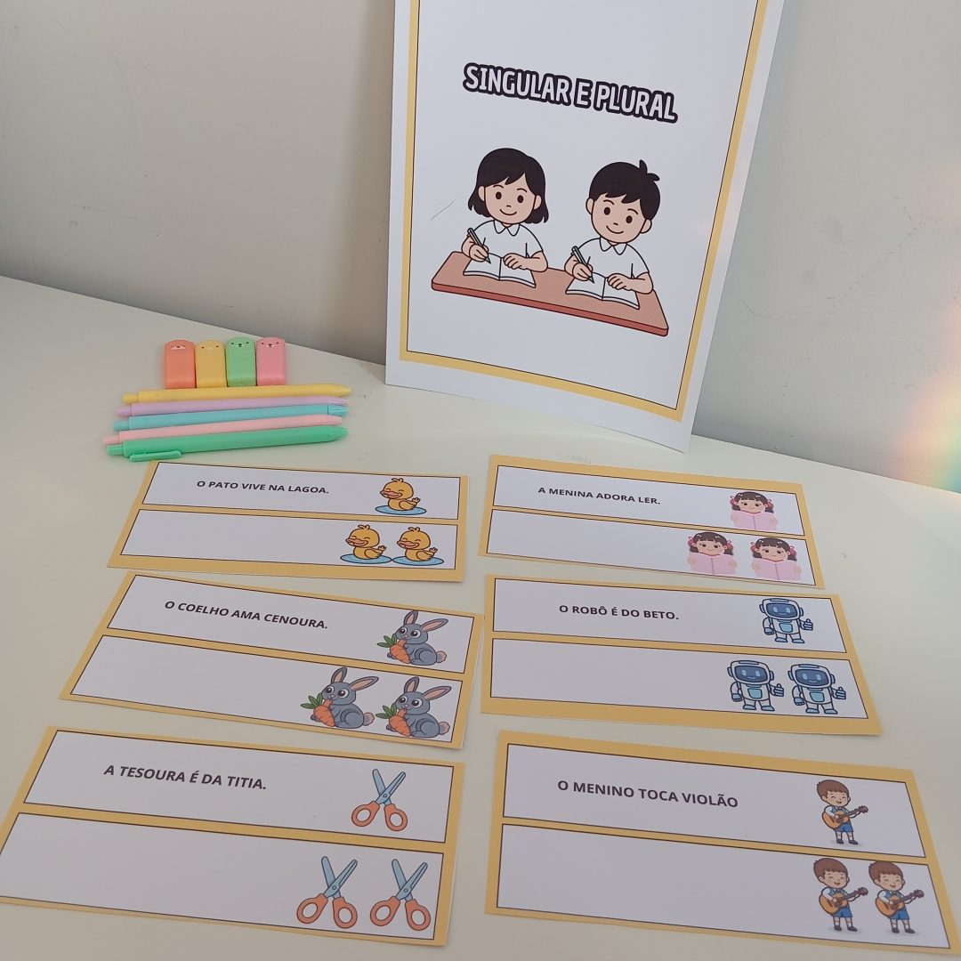 📝✨ SINGULAR E PLURAL – ATIVIDADE PRONTA PARA IMPRIMIR!