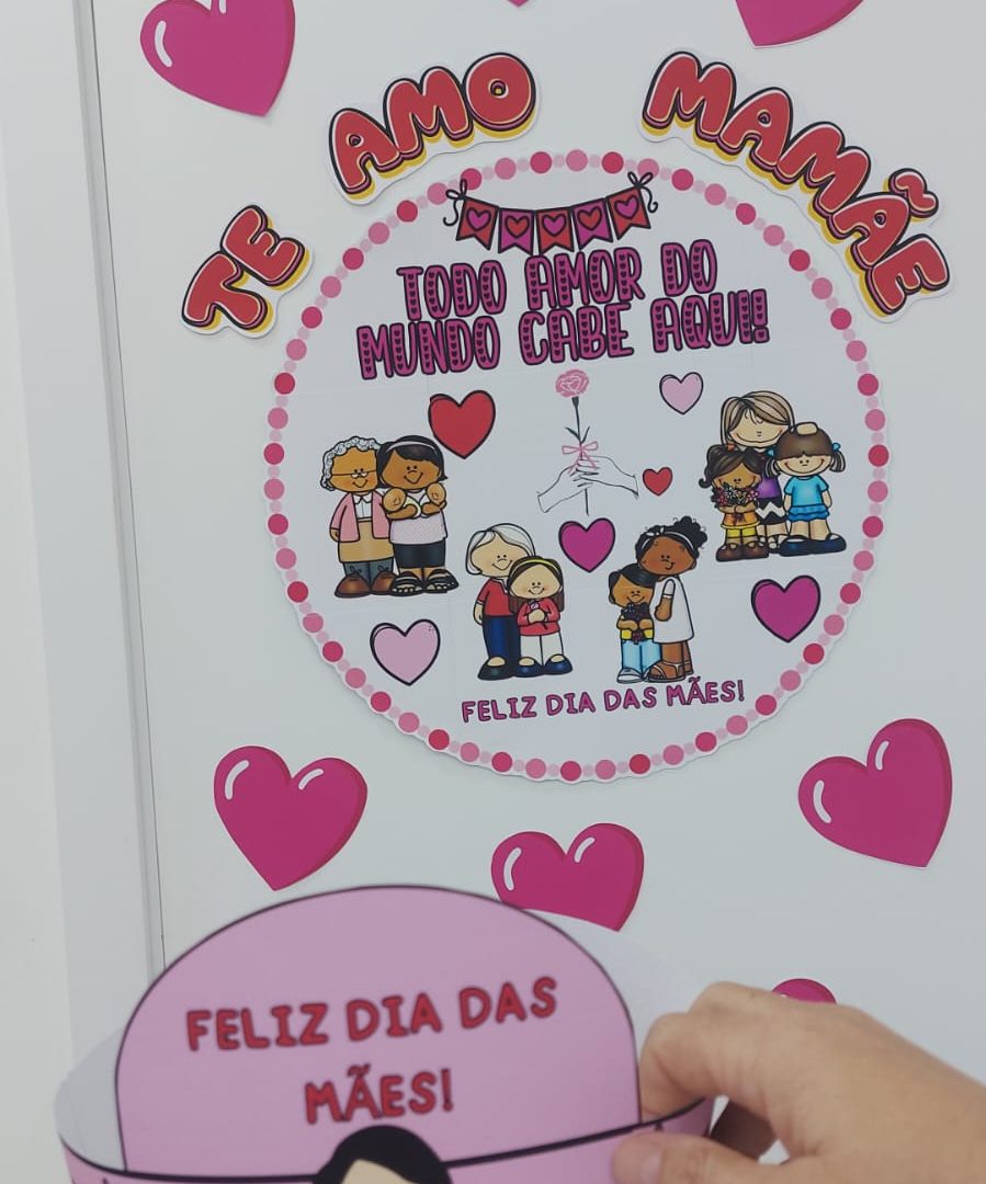 DIA DAS MÃES PORTA PAINEL REDONDO E COROA