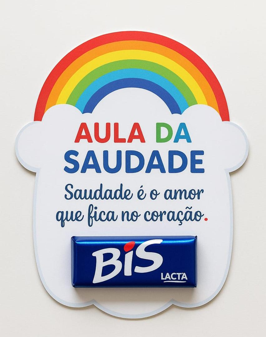 PAINEL E LEMBRANCINHAS “AULA DA SAUDADE”