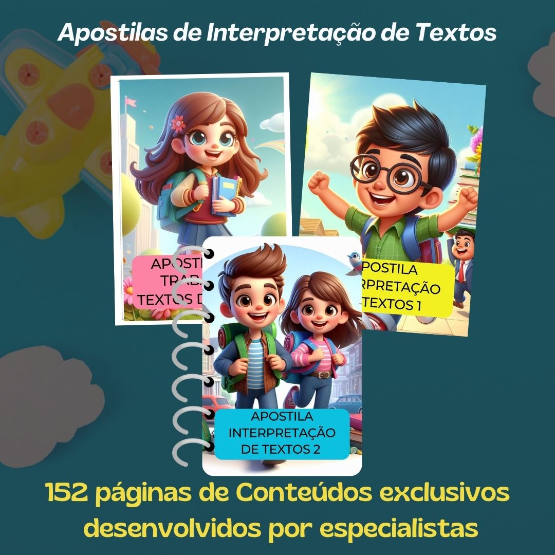 APOSTILAS INTERPRETAÇÃO DE TEXTOS - 3 UNIDADES