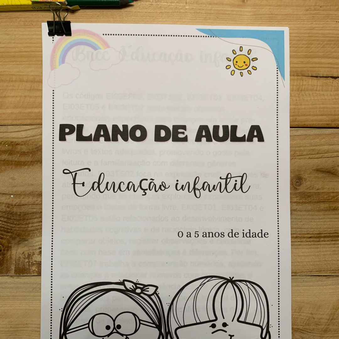 PLANO DE AULA EDUCAÇÃO INFANTIL