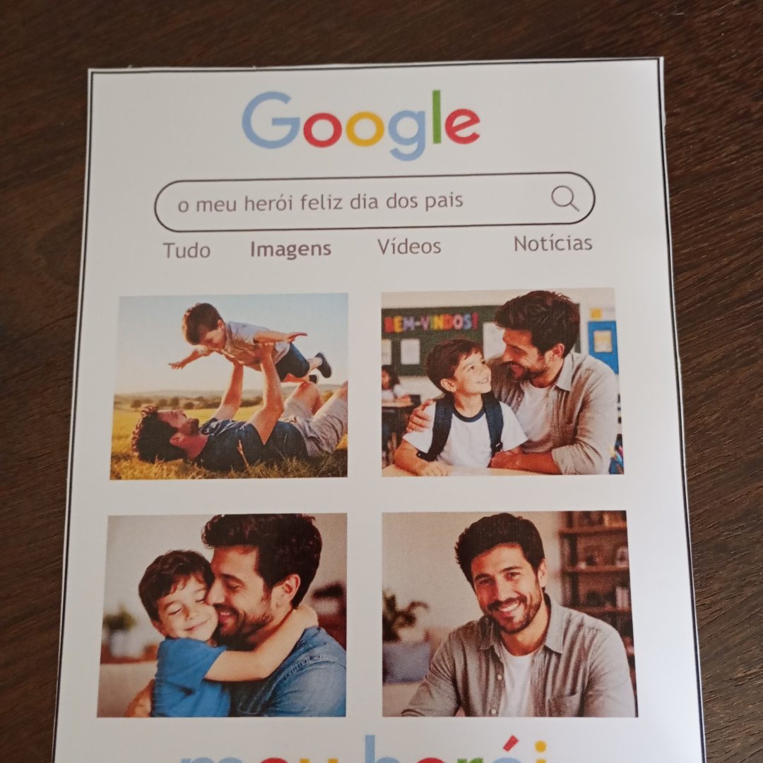 DIA DOS PAIS CARTÃO TEMA GOOGLE MEU HERÓI